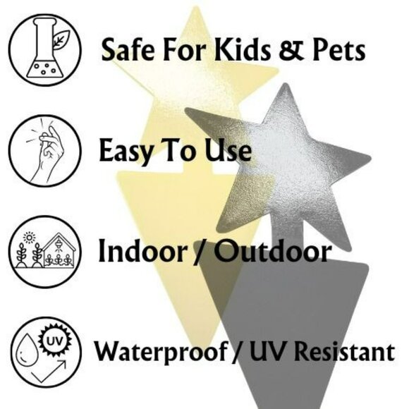 Sticky Fruit Fly Traps Star-Shaped 30pk Indoor Plants Outdoor Garden Double-Side - Picture 3 of 7